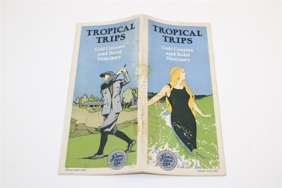 1923 Tropical Trips: Golf Courses & Hotel Directory Atlantic Coast Line Advertising/Travel Brochure
