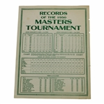 1950 Records of the Masters Tournament Sheet/Guide