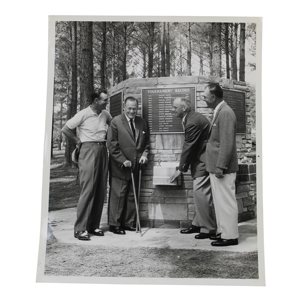 Bobby Jones, Ben Hogan, Cliff Roberts & Lloyd Mangrum at Augusta Morgan Fitz Original Photo