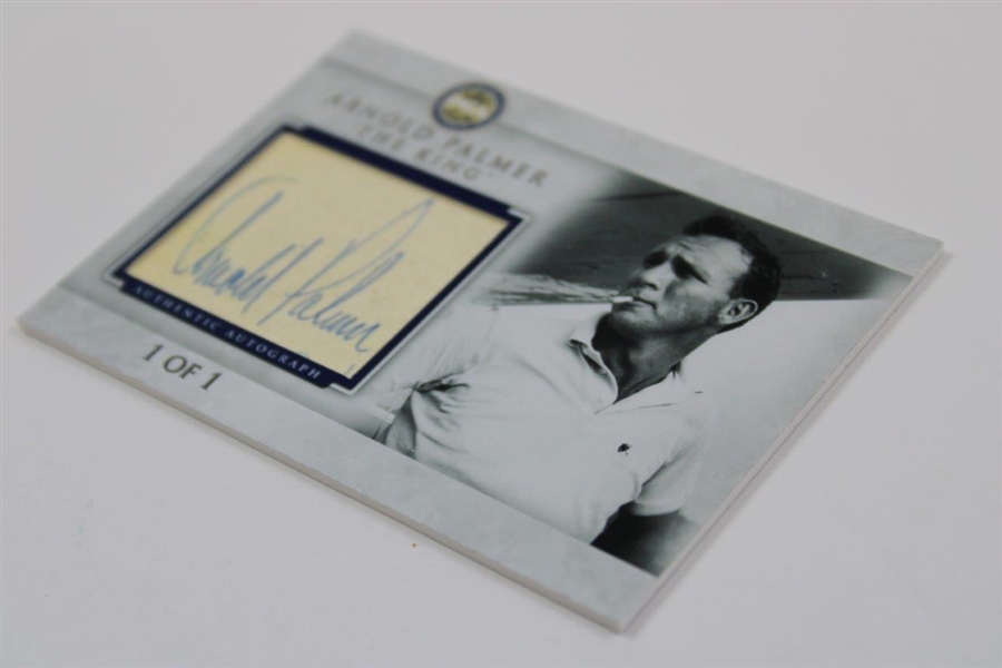 Arnold Palmer 1/1 'The King' Authentic Autograph DNJCards Creation Golf Card with Cut JSA ALOA
