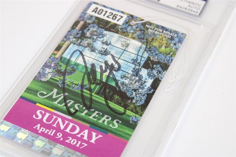 Sergio Garcia Signed 2017 Masters Final Rd Sunday Ticket #A01267 PSA/DNA Slabbed #84063648