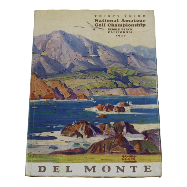 1929 National Amateur Golf Championship Program Pebble Beach - Del Monte
