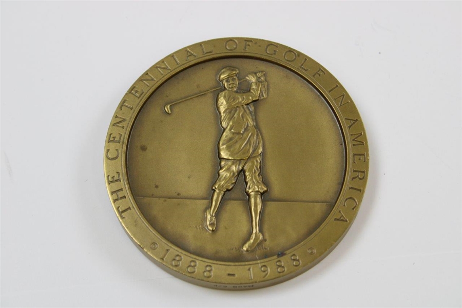 Jack Nicklaus 'Player of the Century' 1888-1988 Centennial of Golf America Medallion with Stand