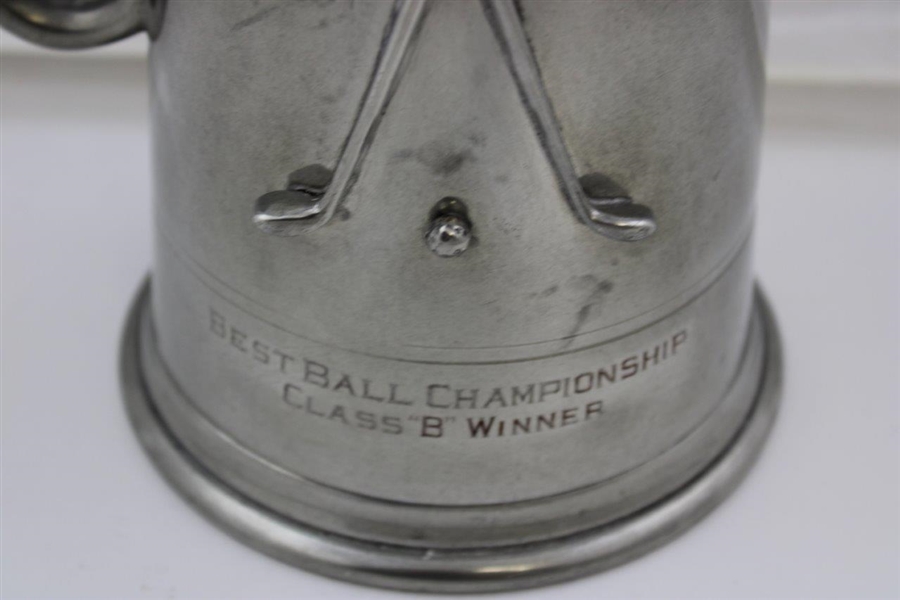 1961 St Andrews Golf Club Best Ball Championship Class B Pewter Winner Trophy Pitcher