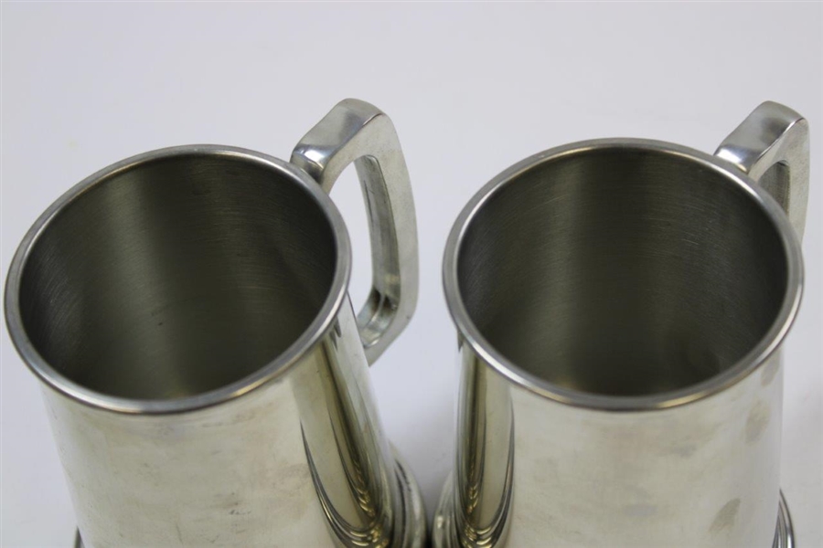 1970 National Golf Day Appreciation Pair of Pewter PGA Tankards in Presentation Box for Chairman Dugan Aycock