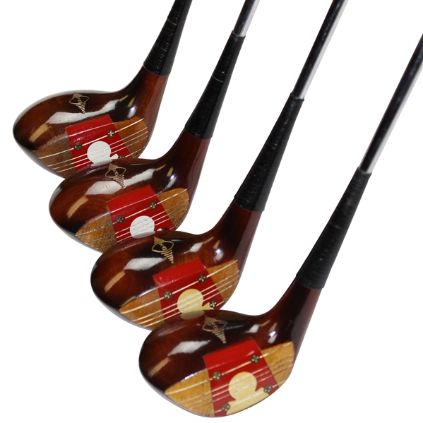 Set of MacGregor Tourney 1-3-4-5 DX2W Woods with Leather Grips & Headcovers #4H5666E