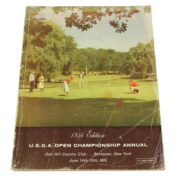 1956 US Open Championship at Oak Hill Country Club Official Program - Cary Middelcoff Winner