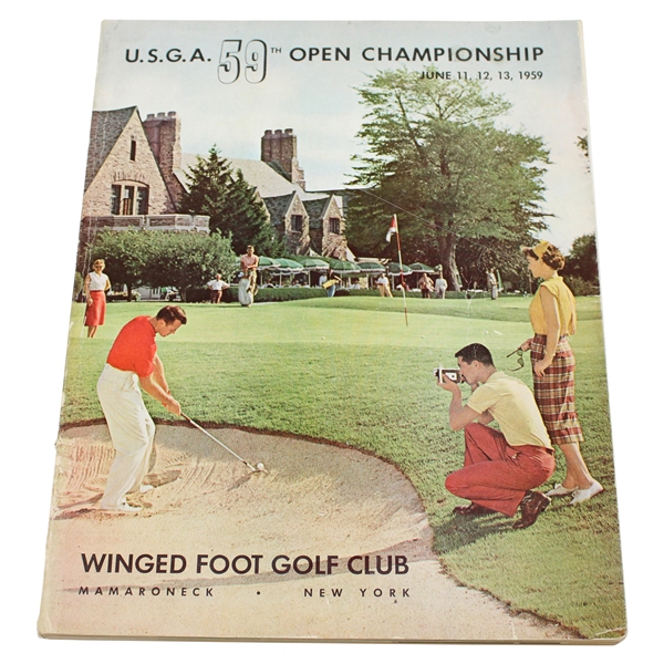 1959 US Open Championship at Winged Foot Golf Club Official Program - Billy Casper Winner