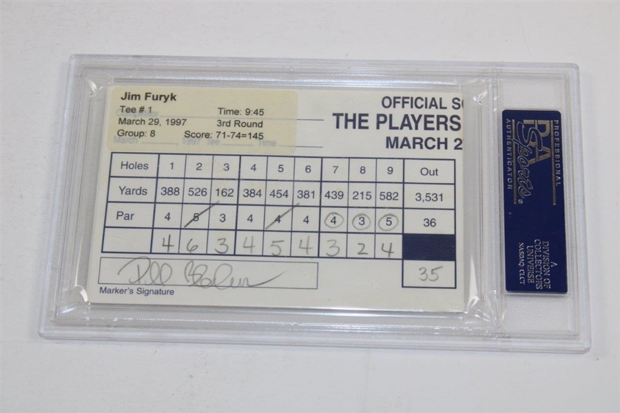 Jim Furyk Signed 1997 The Players Scorecard PSA/DNA Slabbed #83404313