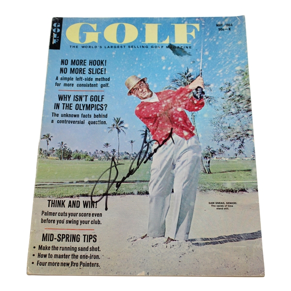 Sam Snead Boldly Signed GOLF Magazine - May 1964 JSA ALOA