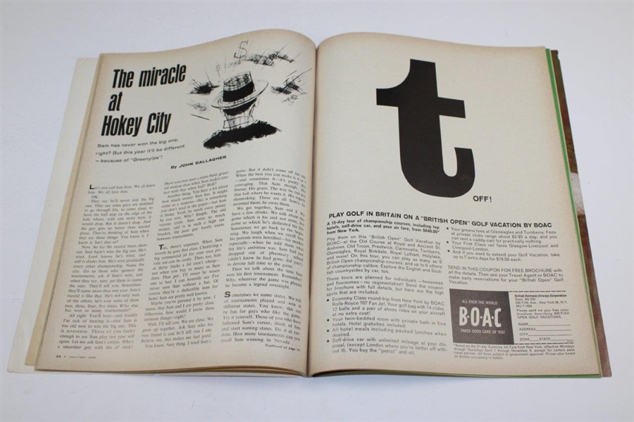 Sam Snead Boldly Signed GOLF Magazine - May 1964 JSA ALOA