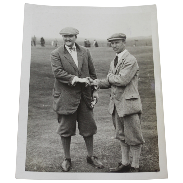 1914 Amateur Golf Final at Sandwich Finalist Jenkins & Hezlet Daily Mirror Photo - Victor Forbin Collection