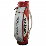 Byron Nelson Signed Wilson Red & White Byron Nelson Full Size Golf Bag BECKETT #A61160