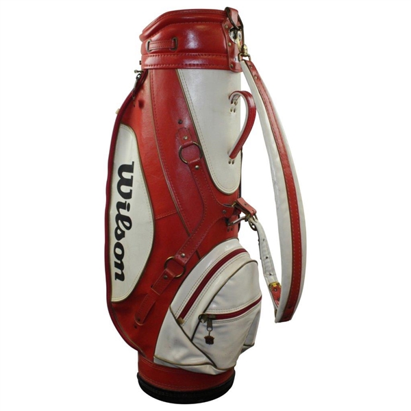 Byron Nelson Signed Wilson Red & White 'Byron Nelson' Full Size Golf Bag BECKETT #A61160