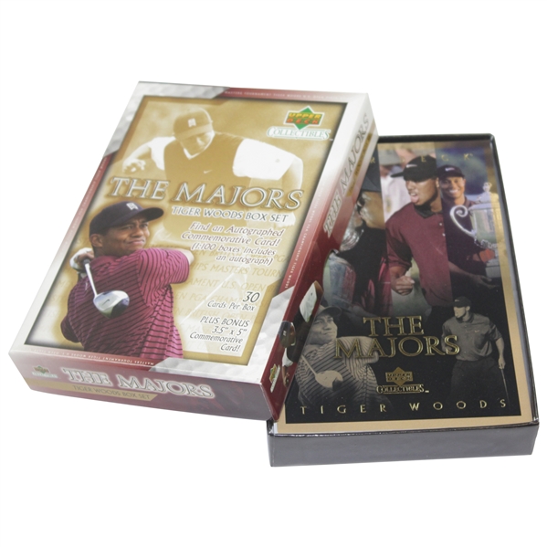 Tiger Woods Set Of 30 Upper Deck Collectables 'The Majors' Golf Cards Box Set in Original Tin