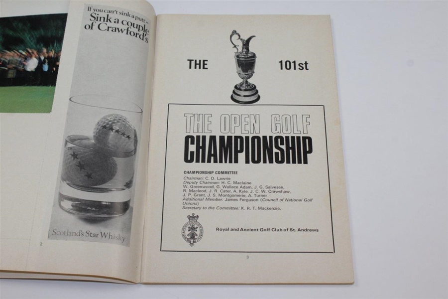 1972 Open Championship at Muirfield Official Program - Lee Trevino Winner