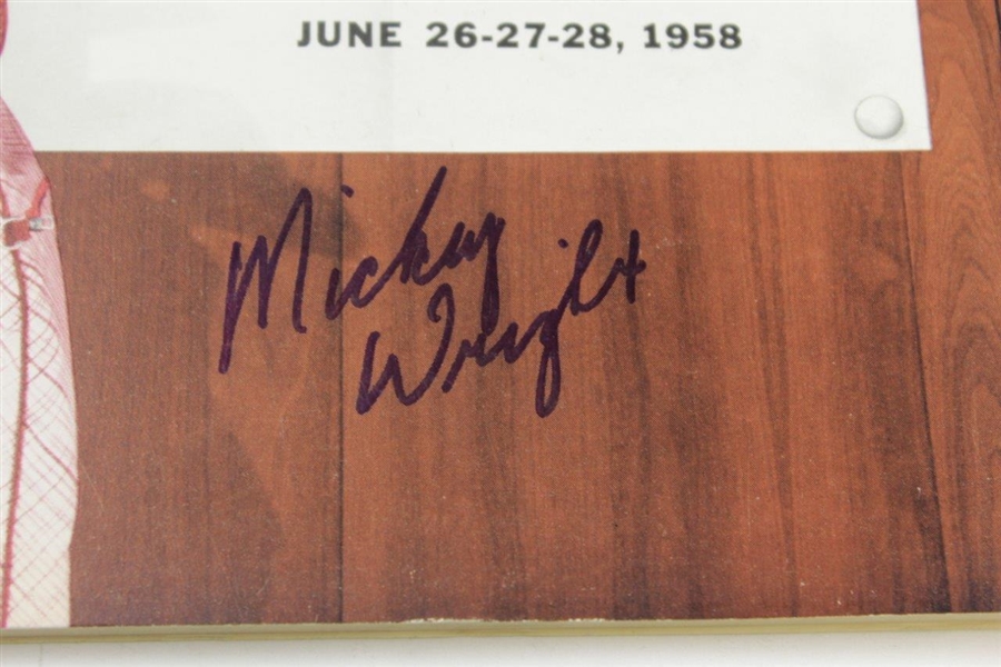 Mickey Wright Signed 1958 Women's US National Open Championship Official Program JSA ALOA