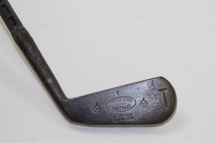 A.E. Lard 'Whistler' Spalding Gold Medal Accurate Mid-Iron Pat'd 1914-1915