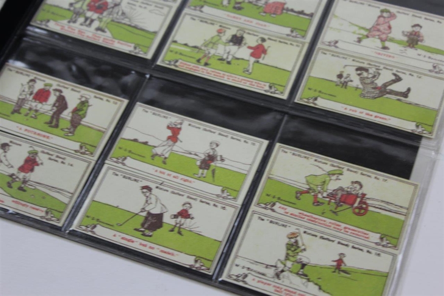 1989 Reprint Set of 25 Felix S. Berlyn 1910 Originally Issued Humorous Golf Series Cards