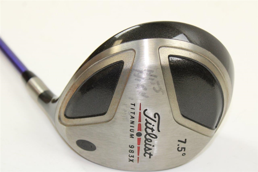 Greg Norman's Personal Used Titleist Titanium 983X 7.5 Degree Driver with 'Hits High'