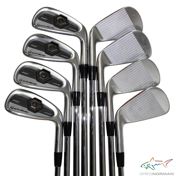 Greg Norman's Personal Used Set of TaylorMade Forged MC Tour Preferred Irons 3-PW