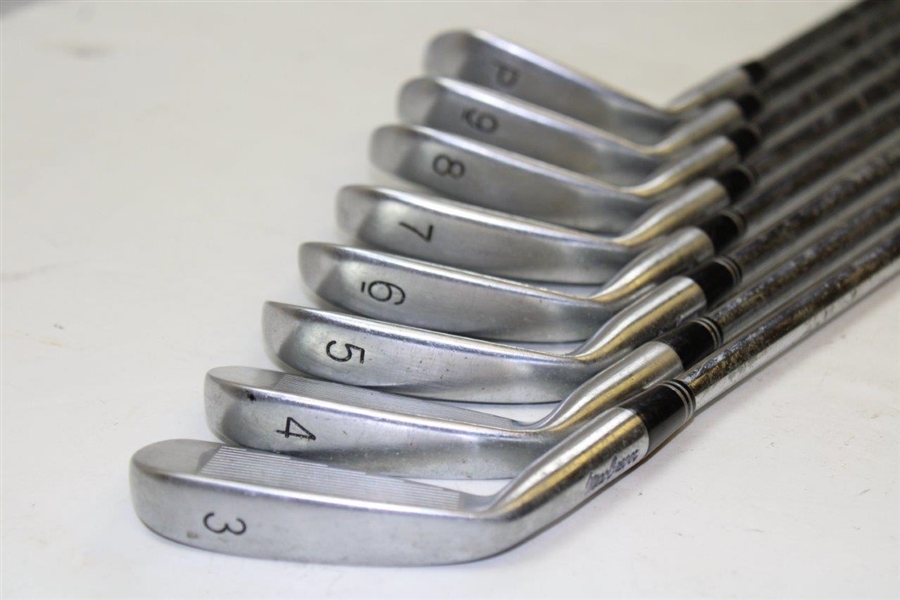 Greg Norman's Personal Used Set of MacGregor V-Foil Forged Milled Irons 3-PW