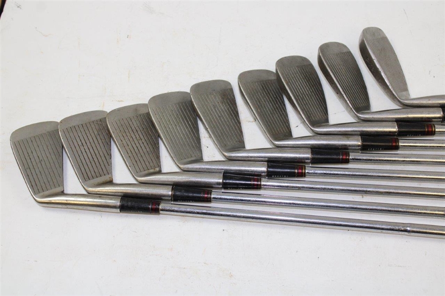 Greg Norman's Personal Used Set of Slazenger Stainless Steel Irons 2-PW