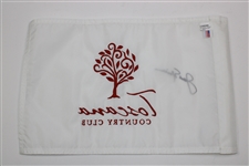 Jack Nicklaus Signed Toscana Country Club Embroidered White with Red Flag JSA ALOA
