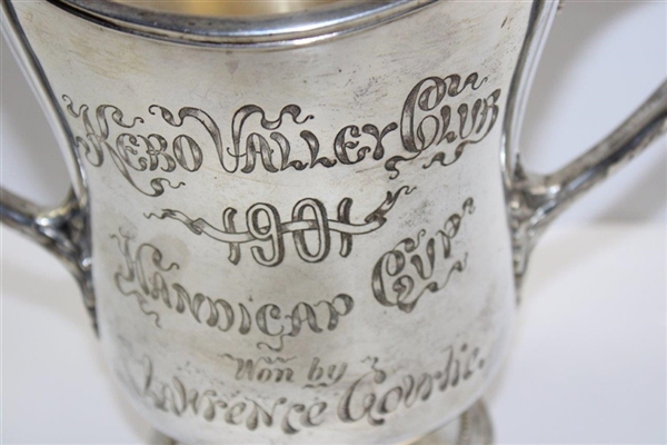 1901 Kebo Valley Club Sterling Silver Handicap Trophy Won by Lawrence Gourlie