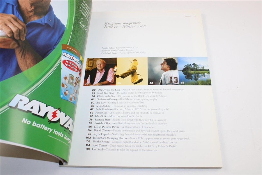 Arnold Palmer Signed 'Kingdom 50' Winter 2008 Magazine - Personalized JSA ALOA