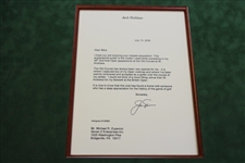 Jack Nicklaus Signed JN 01 Series Ltd Ed Putter with Golden Bear Hologram/Cert - Framed JSA ALOA