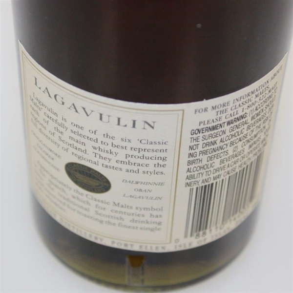 Payne Stewart's Personal Unopened Bottle of Lagavulin Scotch Whisky - Bought For Personal Collection