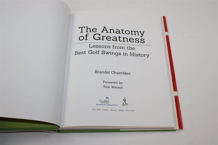 2016 'The Anatomy of Greatness: Lessons from the Best Golf Swings in History' Book by Brandel Chamblee