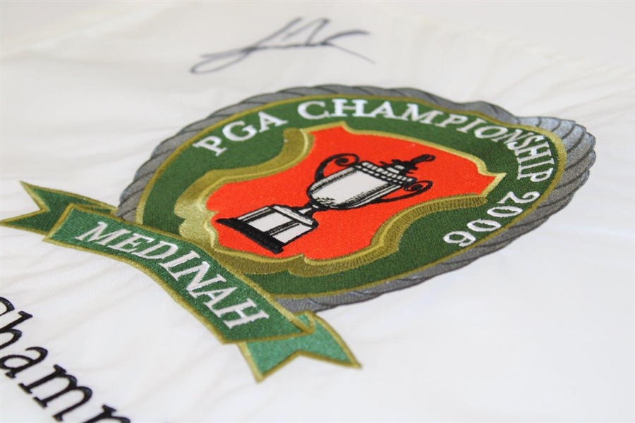 Tiger Woods Signed 2006 PGA Championship at Medinah Embroidered Flag JSA FULL #BB56059