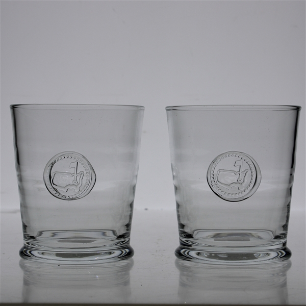 Set of Two Augusta National GC Double Old-Fashioned Juliska Glasses in Original Box
