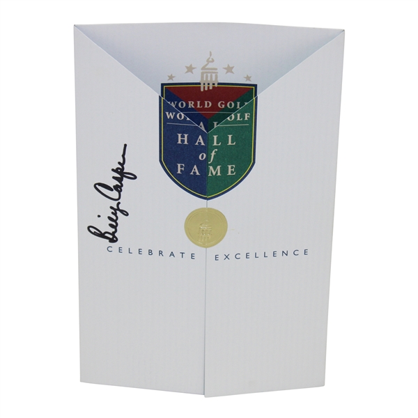 Billy Casper Signed World Golf Hall of Fame Pamphlet JSA ALOA