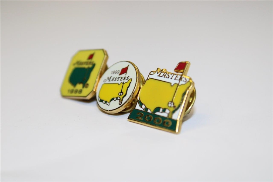 1998, 1999 & 2000 Masters Tournament Employee Pins