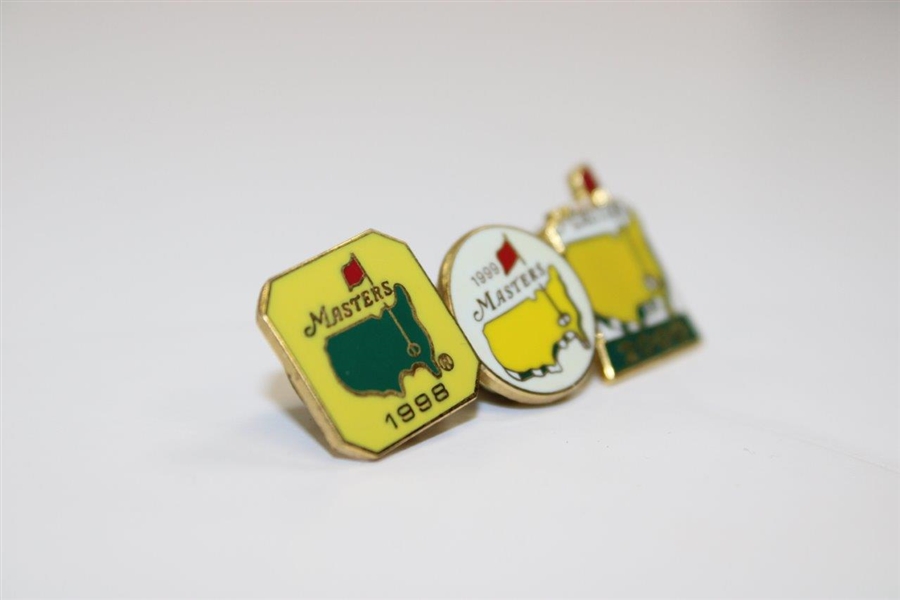 1998, 1999 & 2000 Masters Tournament Employee Pins