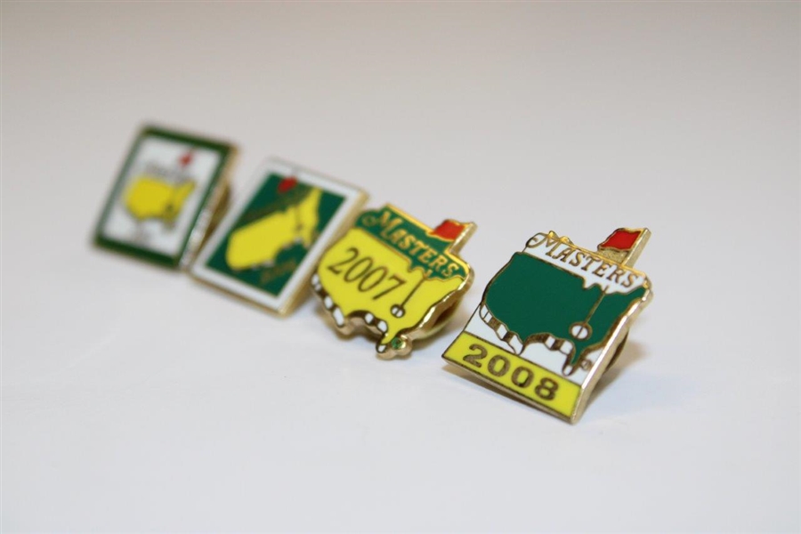 2005, 2006, 2007 & 2008 Masters Tournament Employee Pins