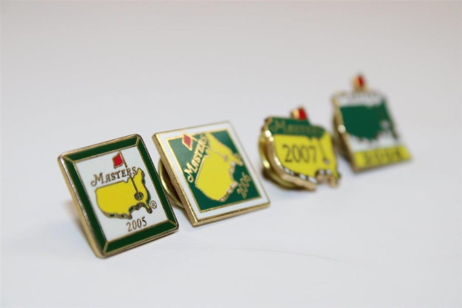 2005, 2006, 2007 & 2008 Masters Tournament Employee Pins