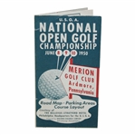 1950 US Open at Merion Golf Club Road Map/Parking Areas USGA Pamphlet