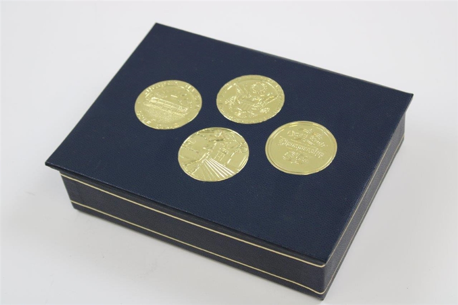 Ben Hogan Four Major Championship Medals Display Box with Dozen (4 Sleeves) Hogan Apex 90 Golf Balls