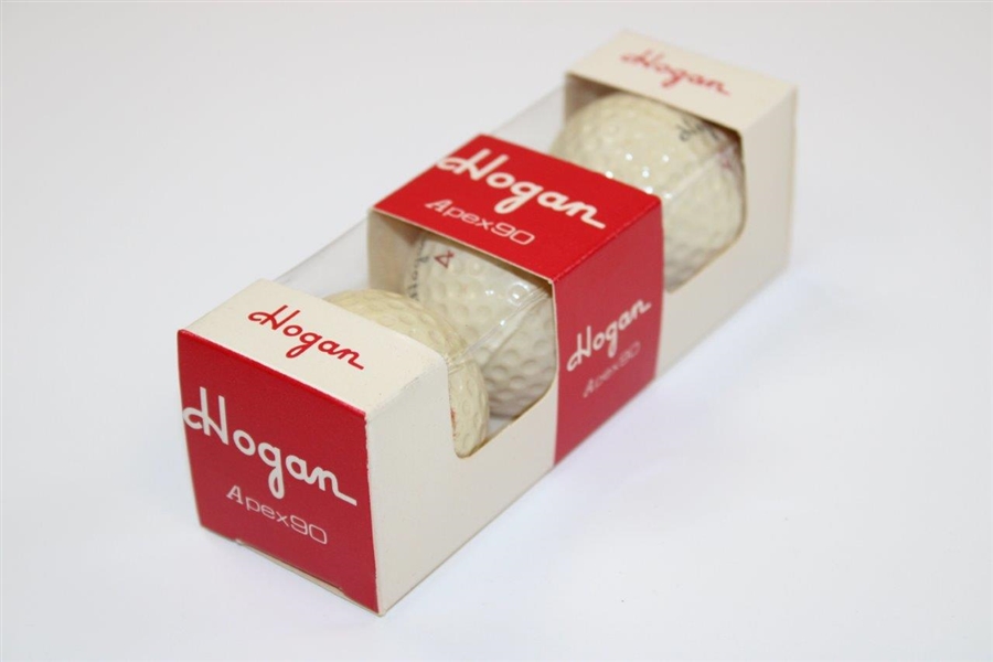 Ben Hogan Four Major Championship Medals Display Box with Dozen (4 Sleeves) Hogan Apex 90 Golf Balls