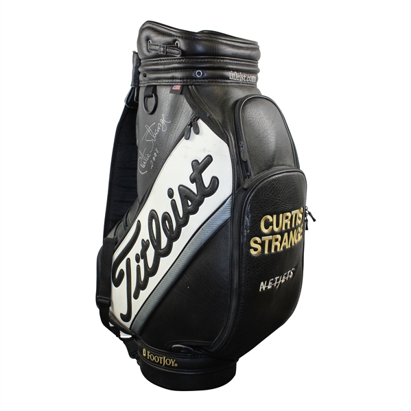 Curtis Strange Signed Personal Titleist FootJoy NetJets Full Size Golf Bag with '2008' JSA ALOA