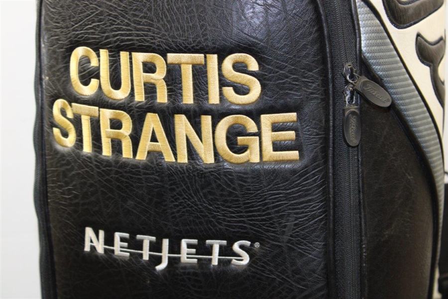 Curtis Strange Signed Personal Titleist FootJoy NetJets Full Size Golf Bag with '2008' JSA ALOA