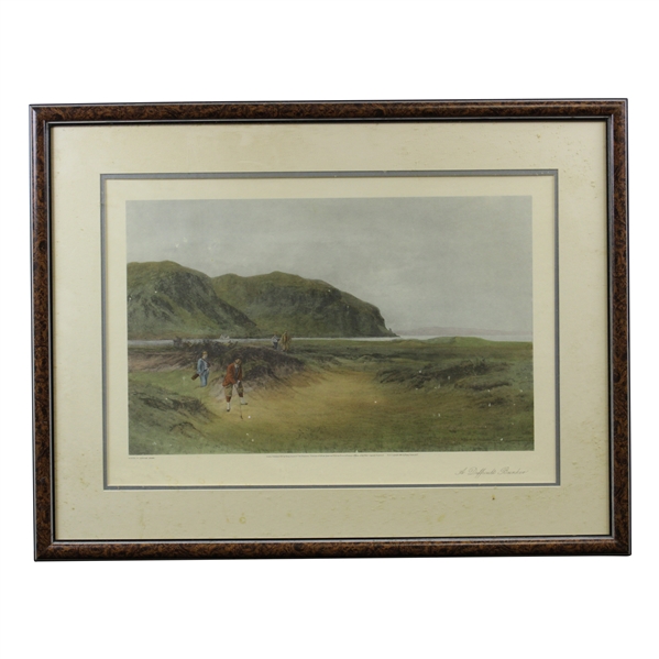 Douglas Adams Print 'A Difficult Bunker' Gifted from Cumberland CC Members - Framed