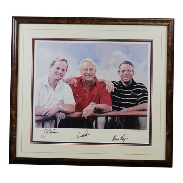 Nicklaus, Palmer, & Player 'Big Three' Signed Artist Proof by Paul Dillon - Framed JSA ALOA