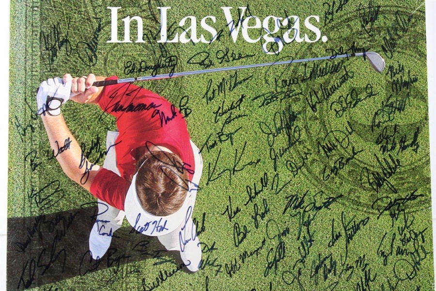 Large Field-Signed 1991 Las Vegas Matted Poster - Over 100 Signatures! JSA ALOA