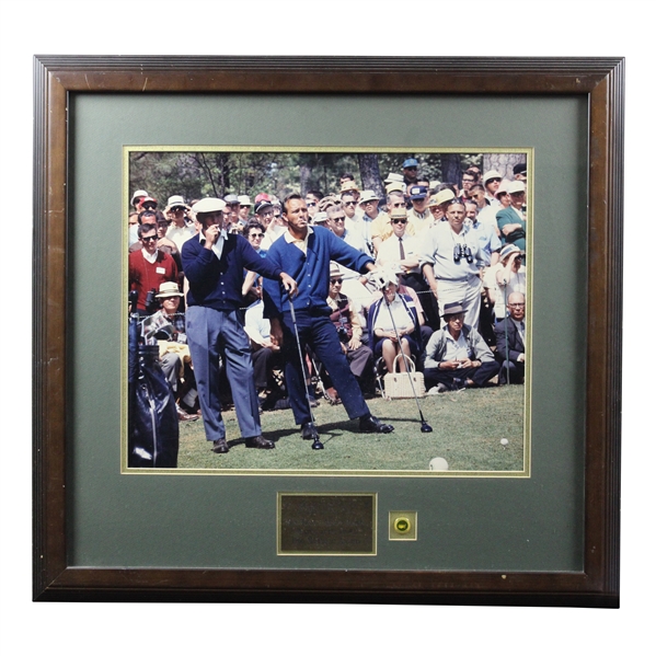 Large Oversize 'Smokin' Ben Hogan & Arnold Palmer on Tee #2 in 1966 Masters - Framed