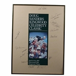 Multi-Signed 1987 Doug Sanders Kingwood Celebrity Classic Poster - Framed JSA ALOA